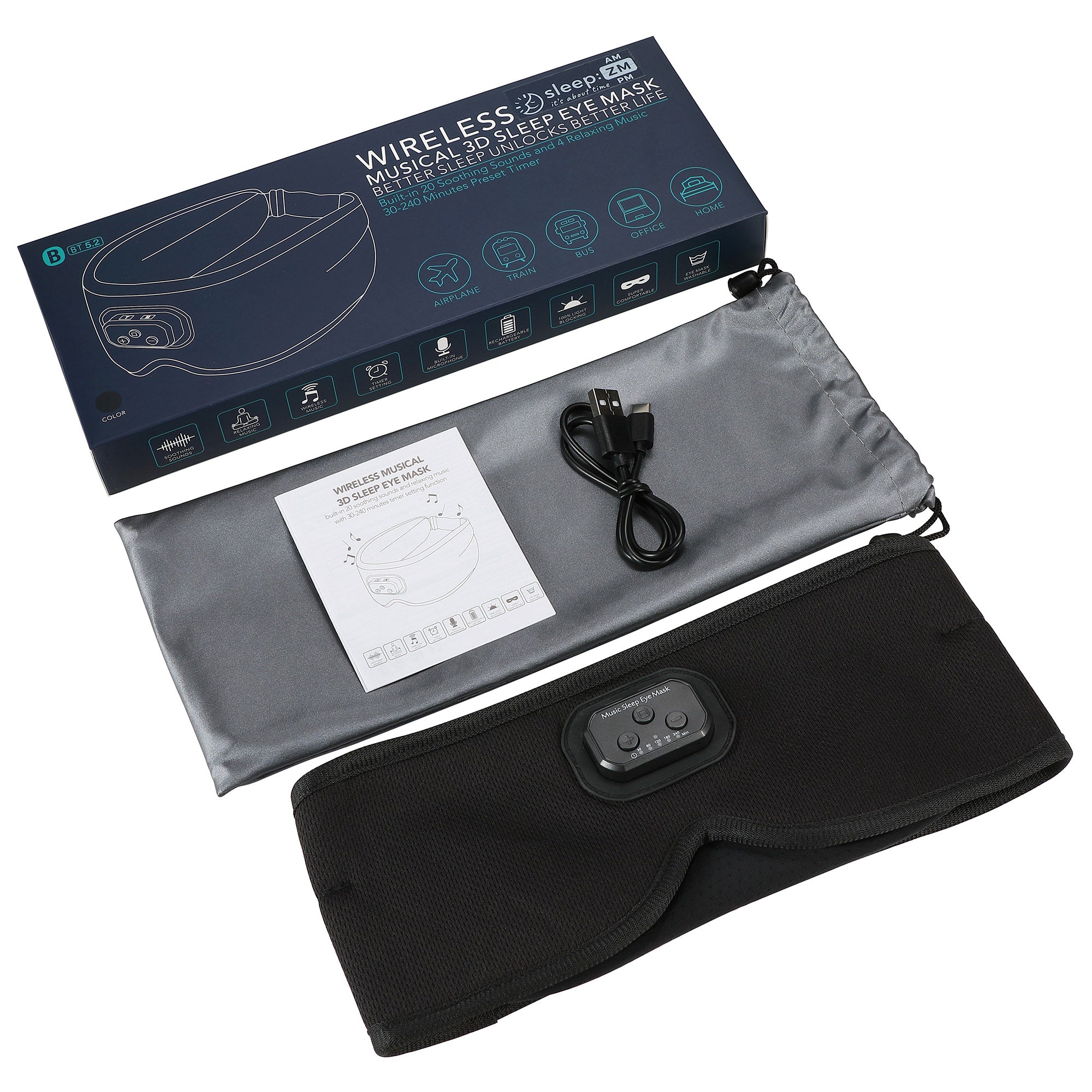 Plush Bluetooth Sleep Mask