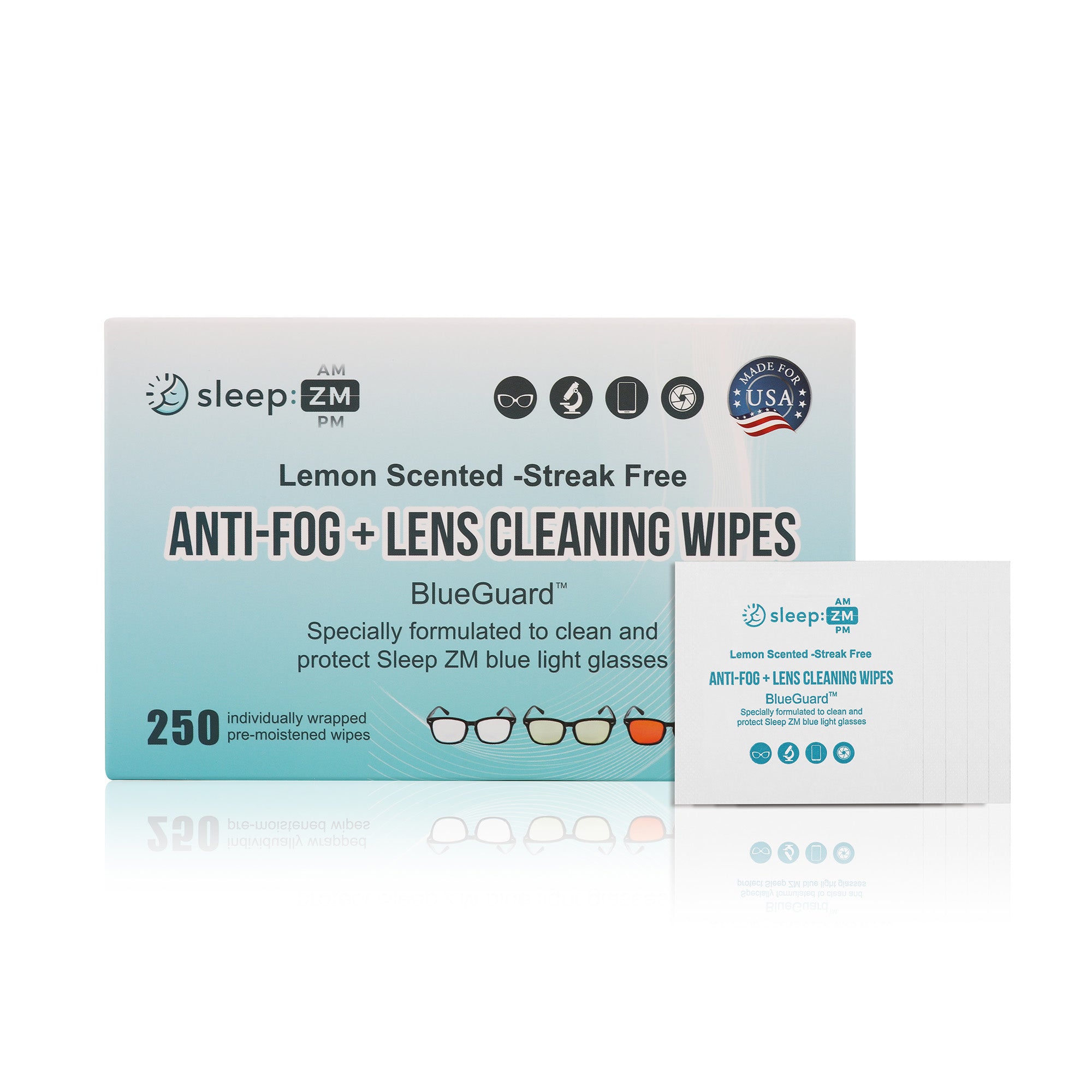 BlueGuard Anti-fog Cleaning Wipes