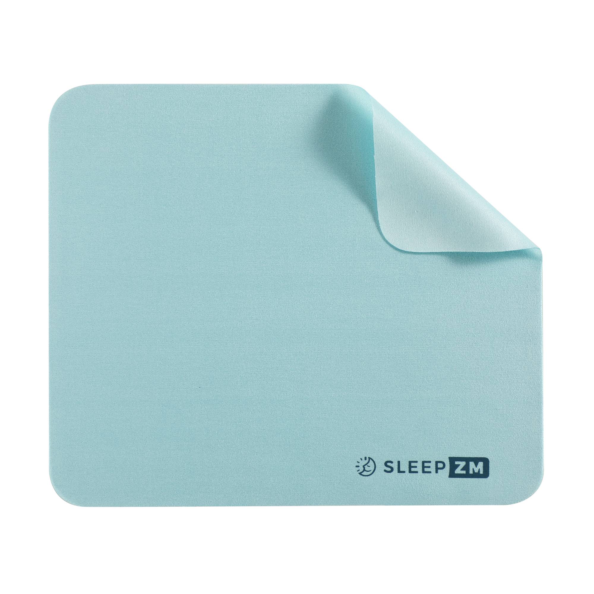 Light blue mat with 'Sleep ZM' logo on a white background