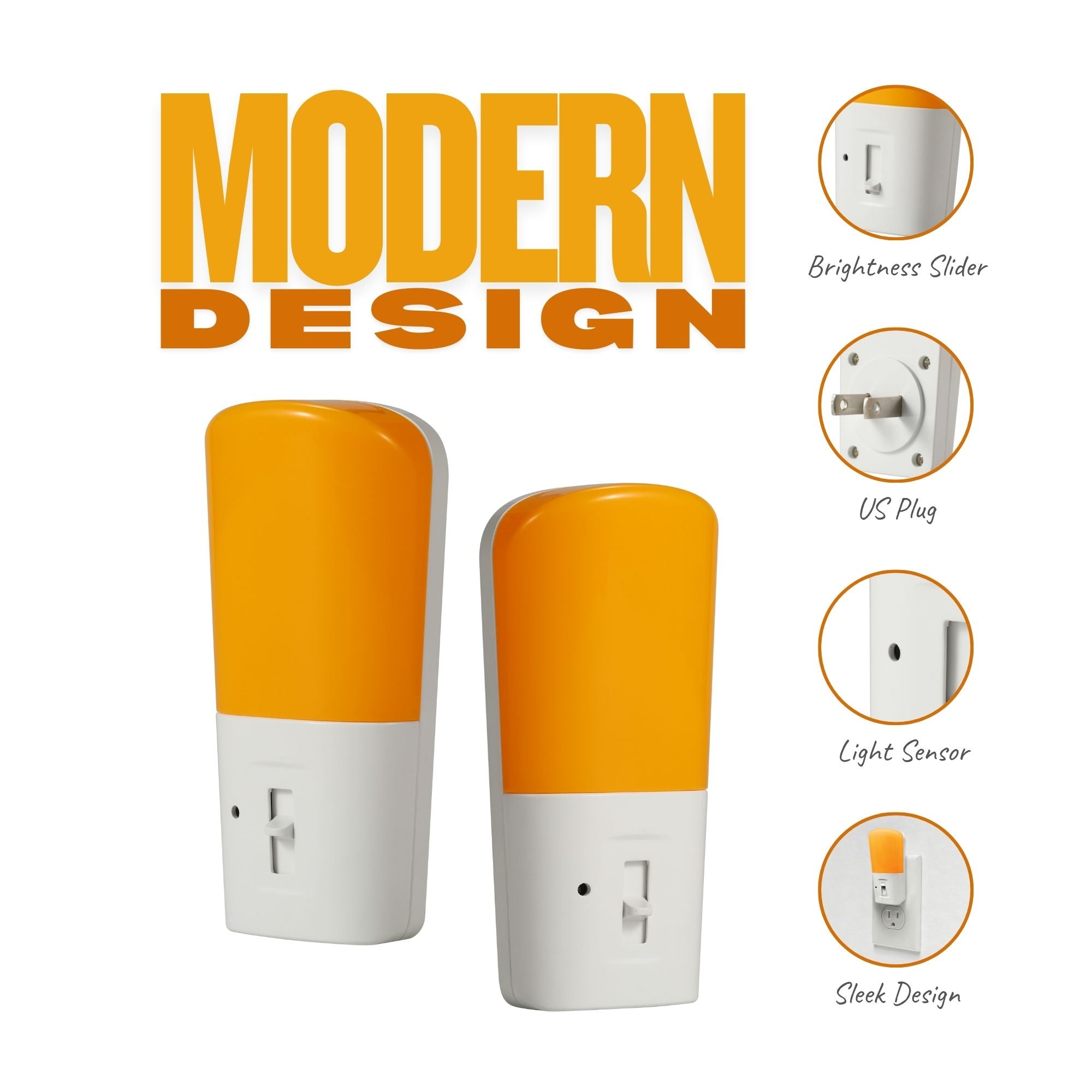 Amber Plugged-In Night Light