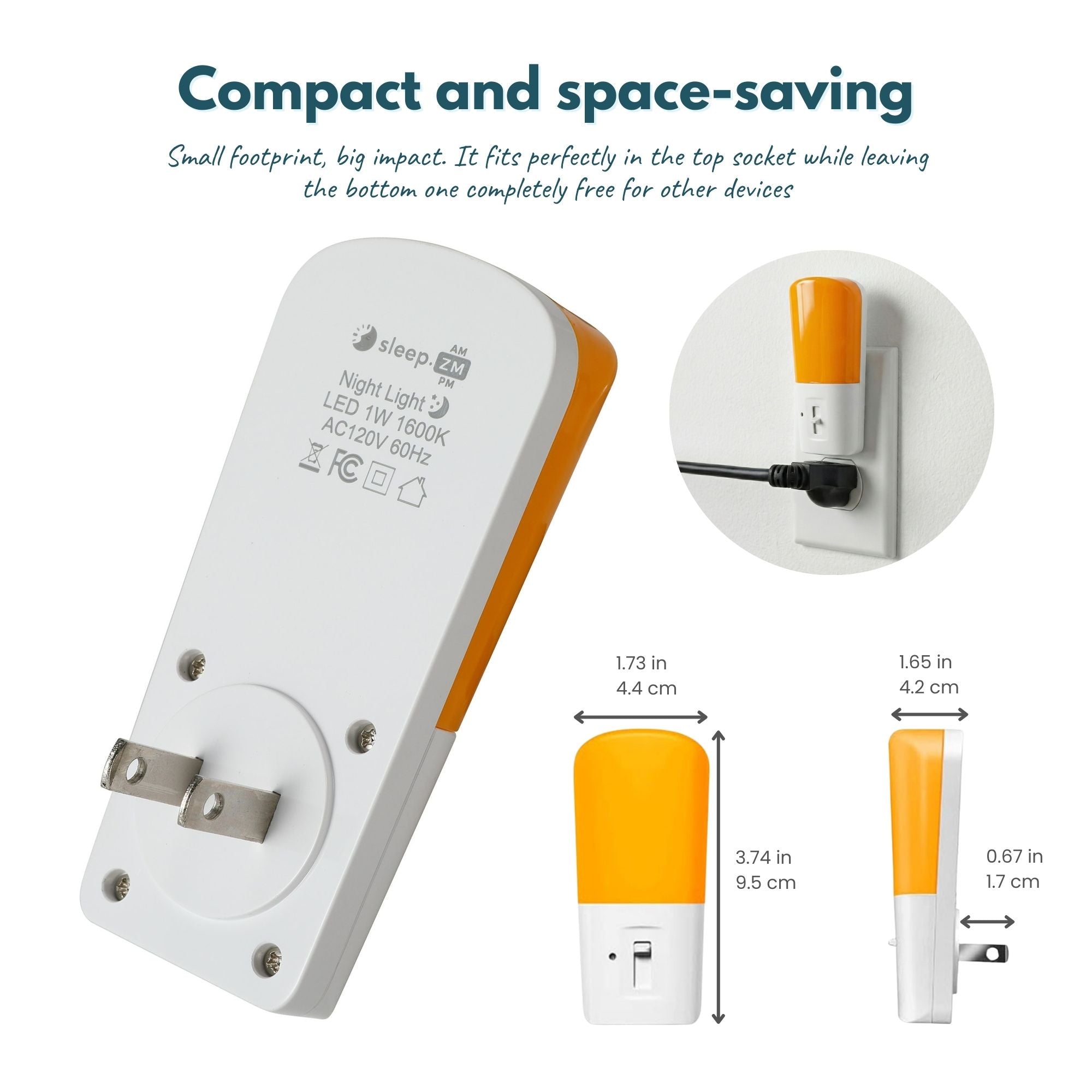 Amber Plugged-In Night Light