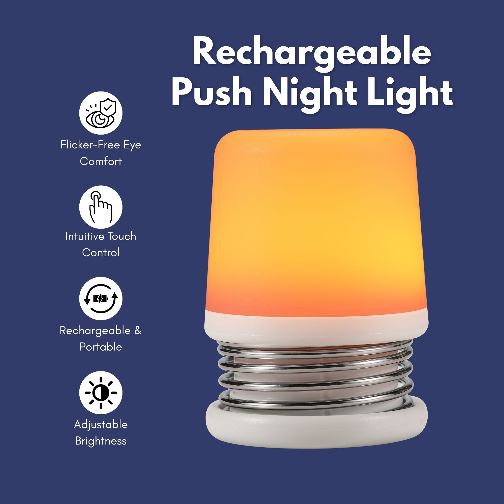 Amber Push Night Light