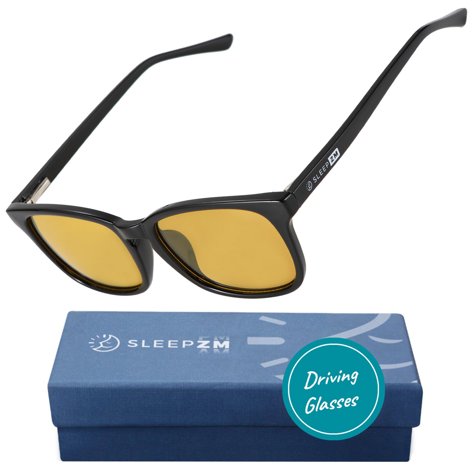 Night-time Driving Wayfarer Blue Light Blocking Glasses - Black