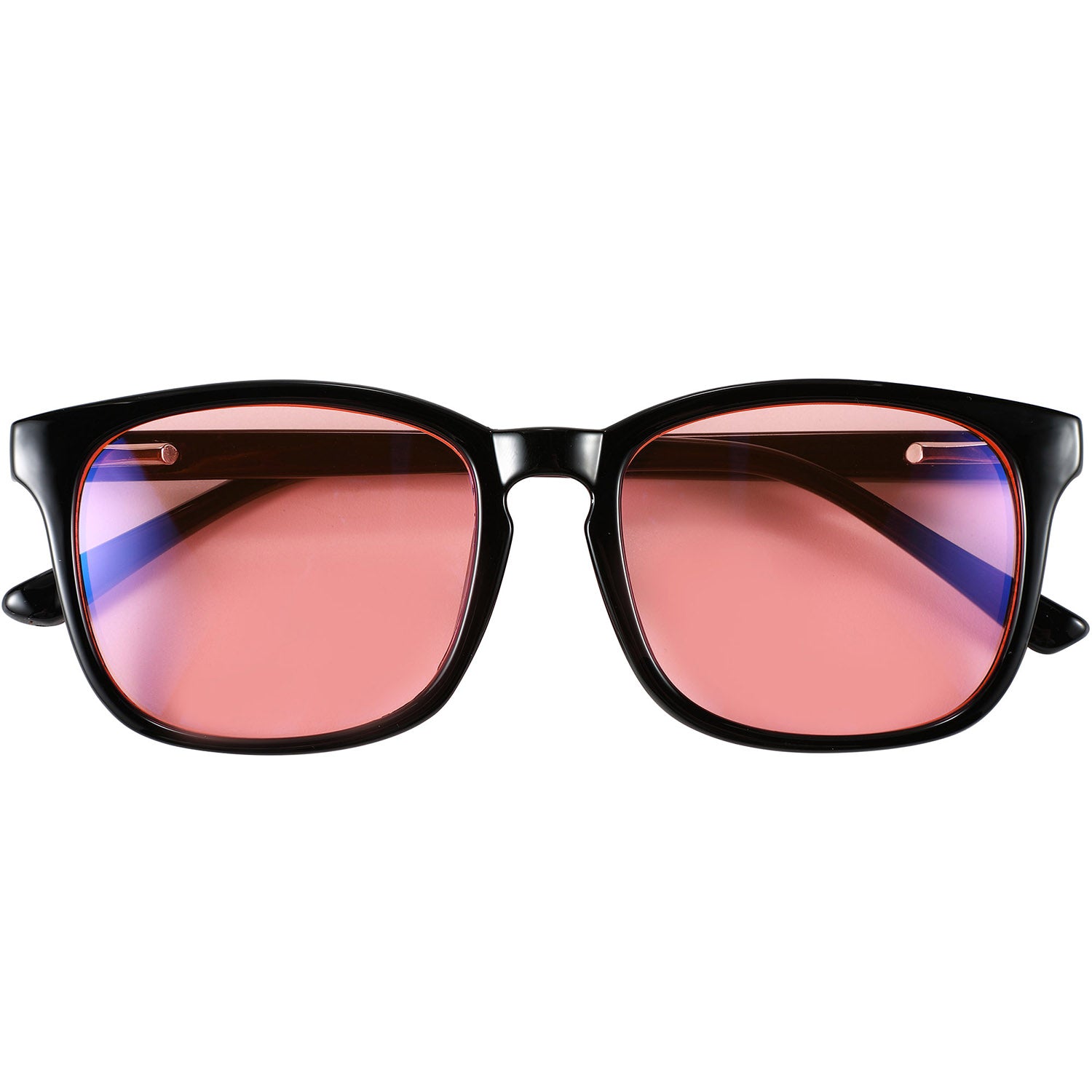 Night-time FL-41 Rose Blue Light Blocking Glasses - Black