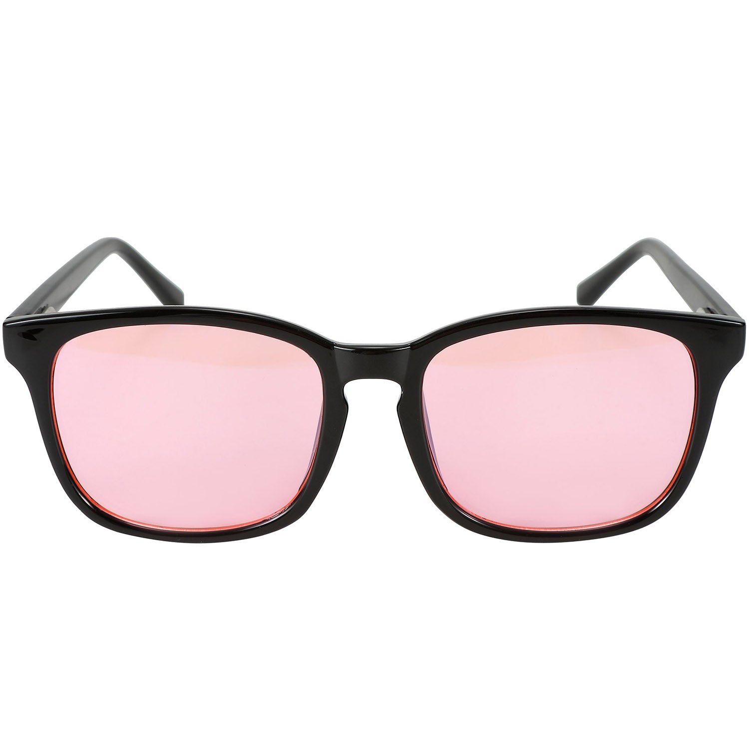 Night-time FL-41 Rose Blue Light Blocking Glasses - Black