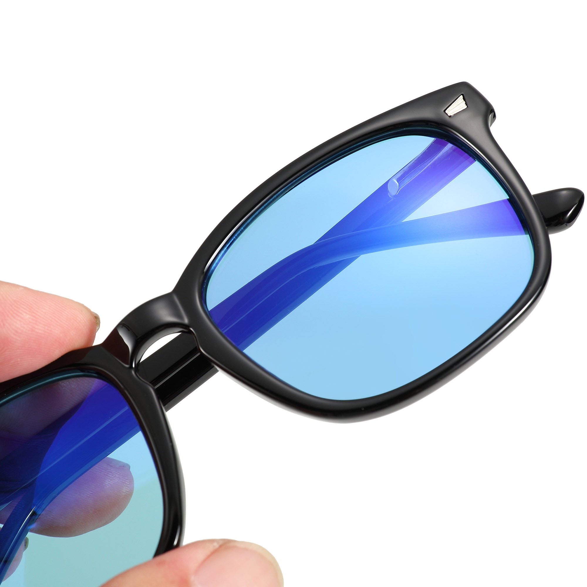 FlickerAid Black Wayfarer - Blue