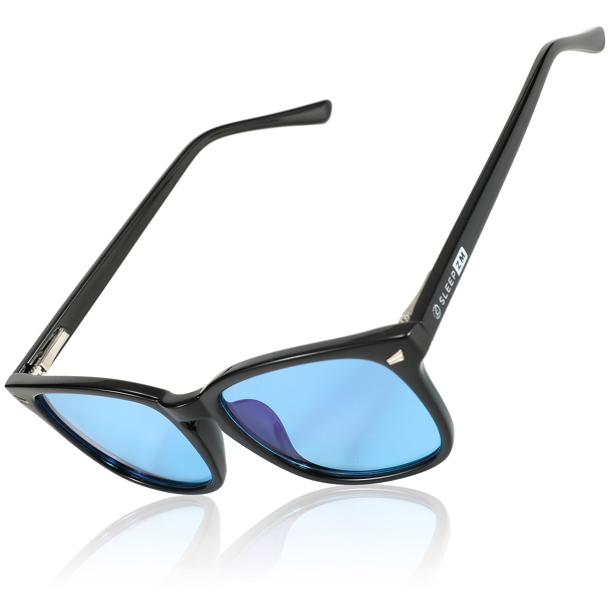 FlickerAid Black Wayfarer - Blue