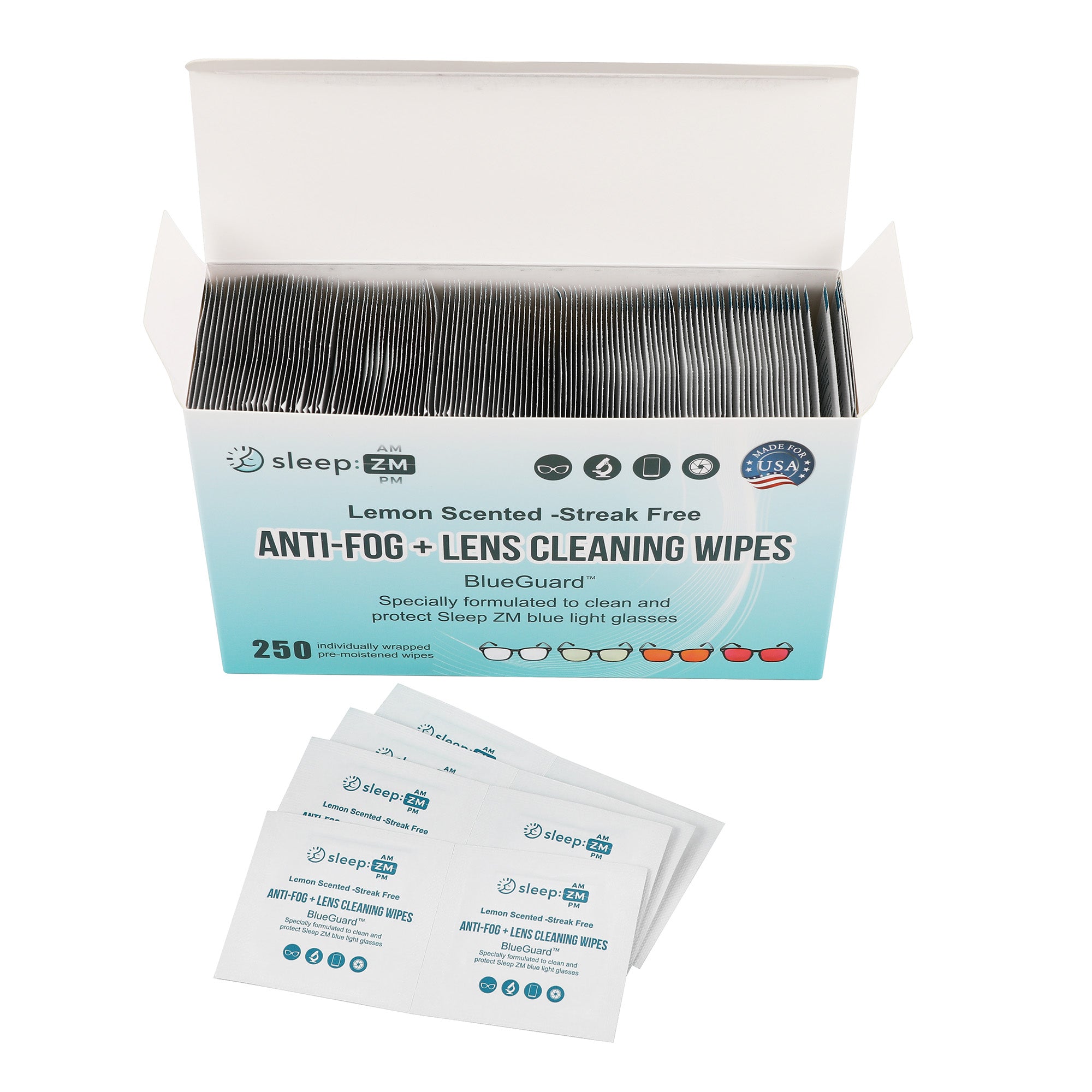 BlueGuard Anti-fog Cleaning Wipes