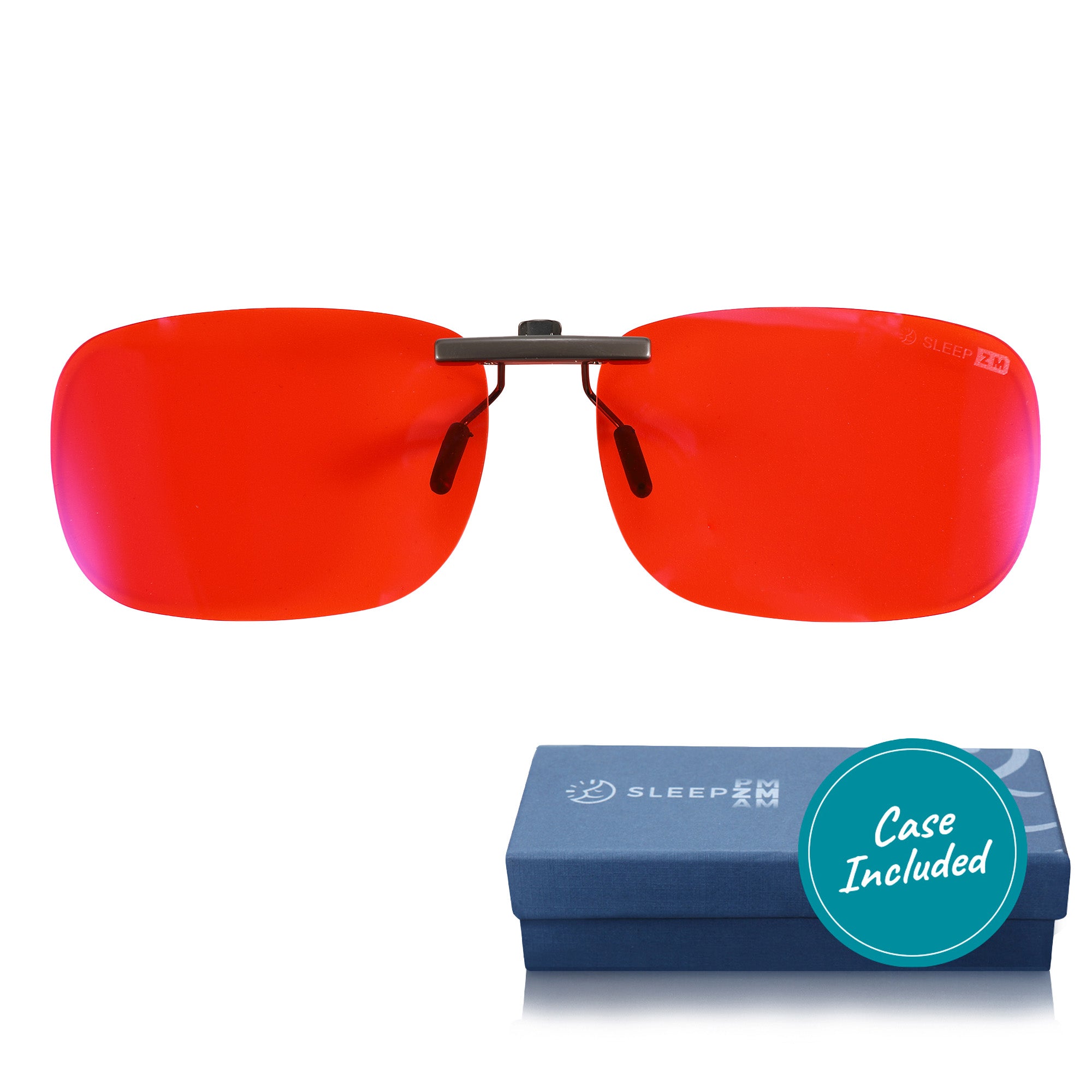 SleepAidMax Red Clip-On Blue Light Glasses – Sleep ZM