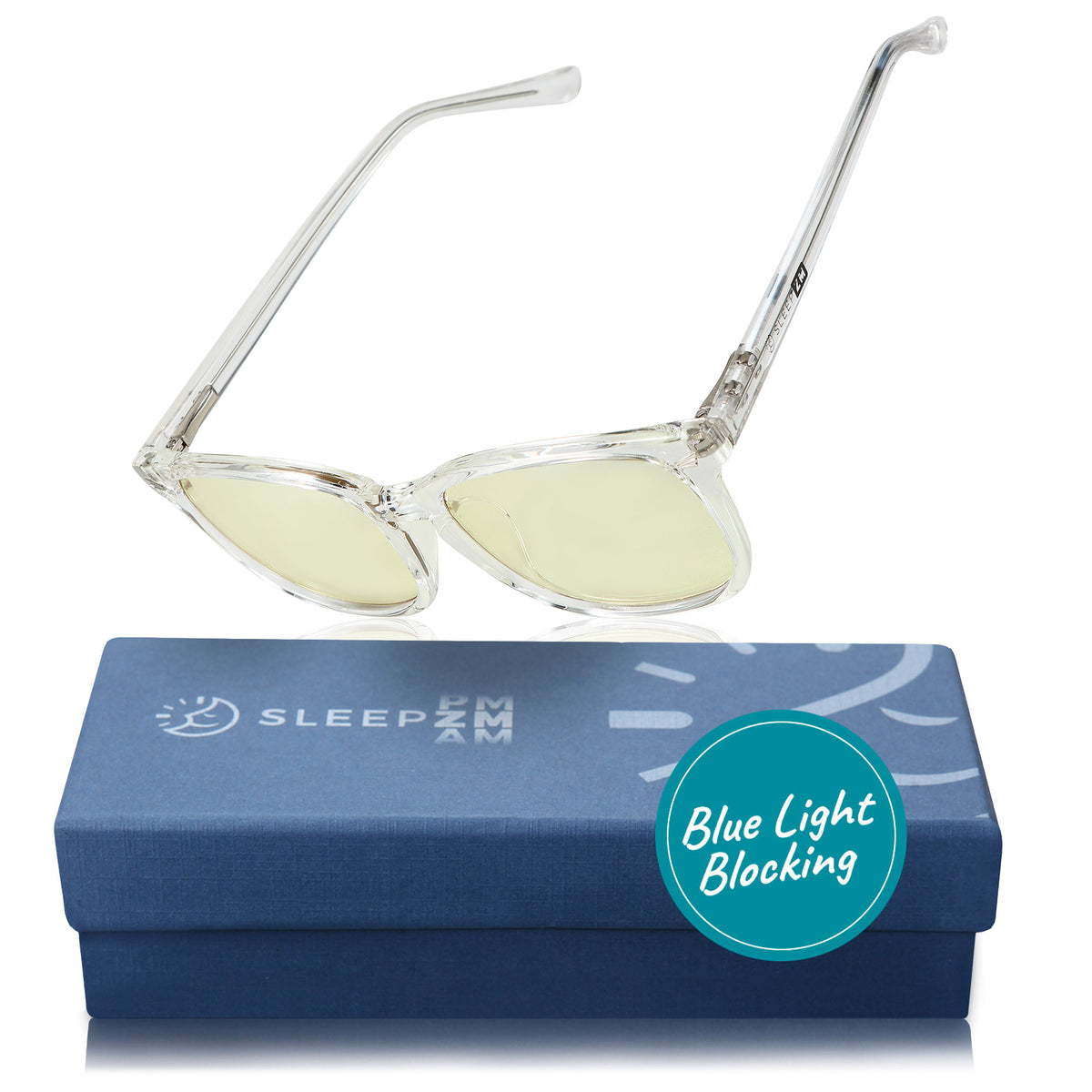 ScreenAid Yellow Wayfarer Blue Light Glasses – Crystal