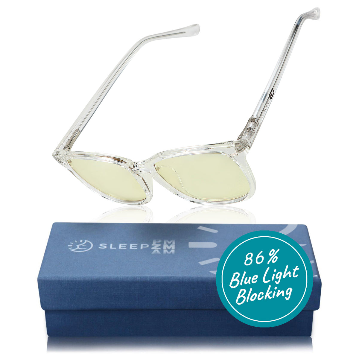 ScreenAid Yellow Wayfarer Blue Light Glasses – Crystal