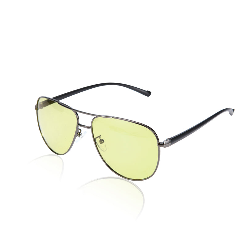Black/Silver DaytimeMAX aviator-style blue blocking glasses