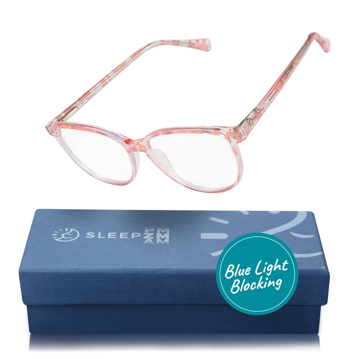 Daytime Wayfarer Blue Light Computer Glasses - Pink Warrior