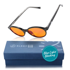 SleepAid Orange Ivy Blue Light Glasses – Black