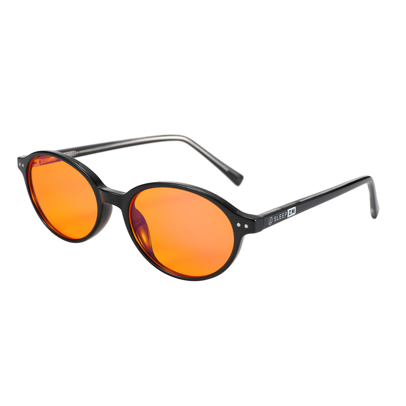 SleepAid Orange Ivy Blue Light Glasses – Black