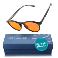 SleepAid Orange Muse Blue Light Glasses – Black