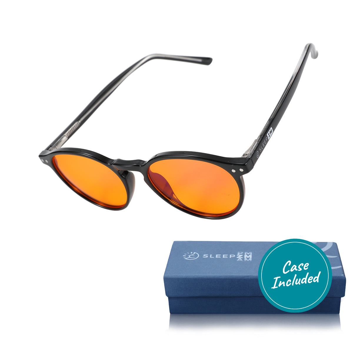 SleepAid Orange Muse Blue Light Glasses – Black