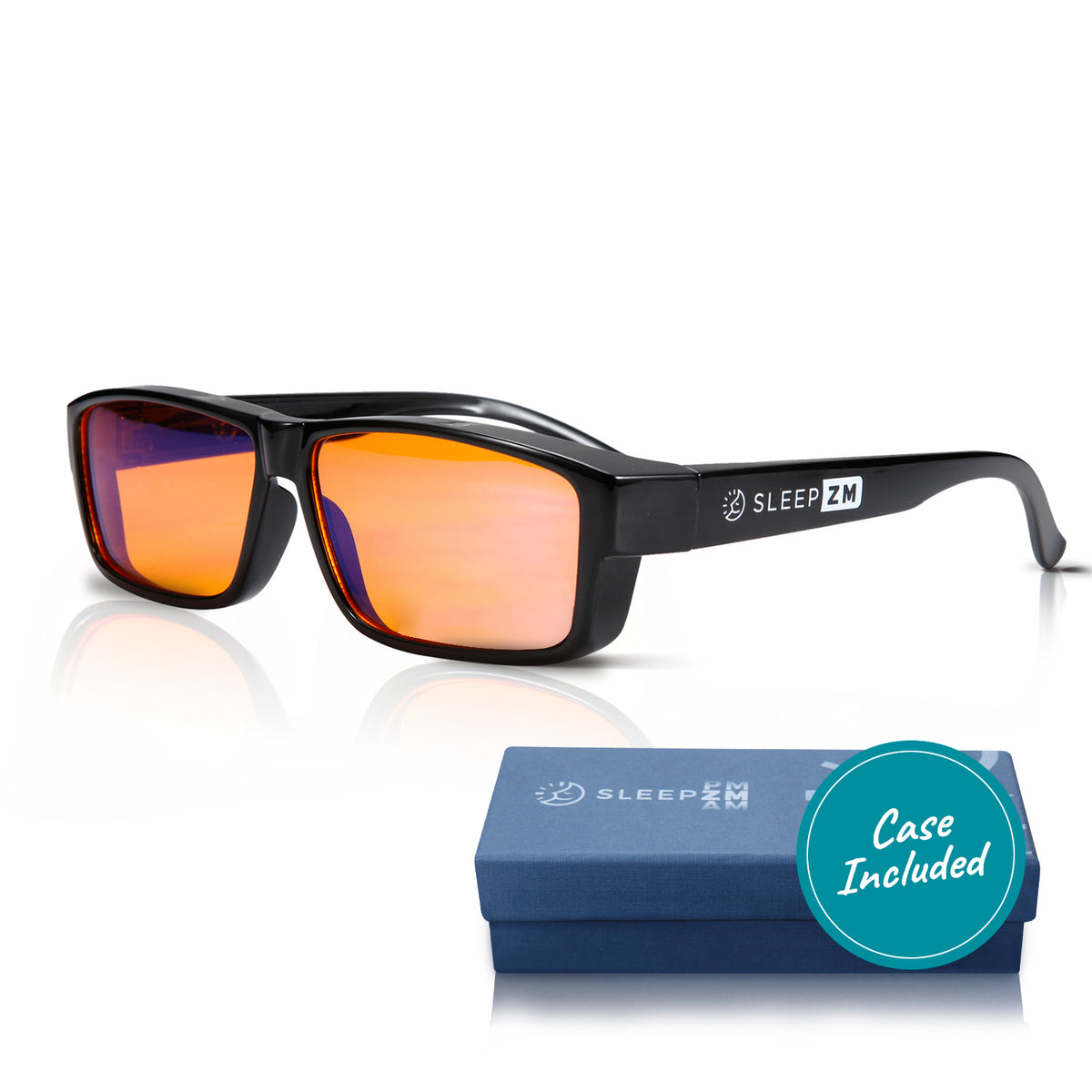 SleepAid Orange Fit Over Blue Light Glasses – Black