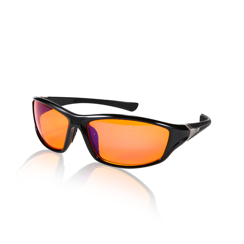 Black Night‑Time MaxProtect blue light blocking glasses with amber lenses