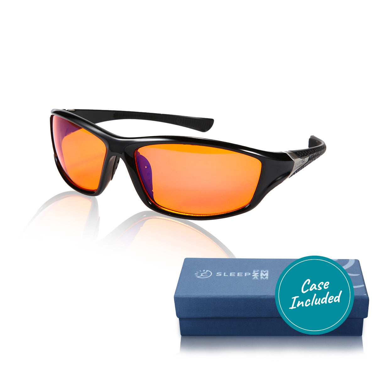 SleepAid Orange MaxProtect Blue Light Glasses – Black