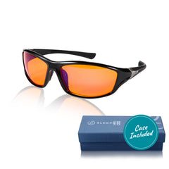 SleepAid Orange MaxProtect Blue Light Glasses – Black