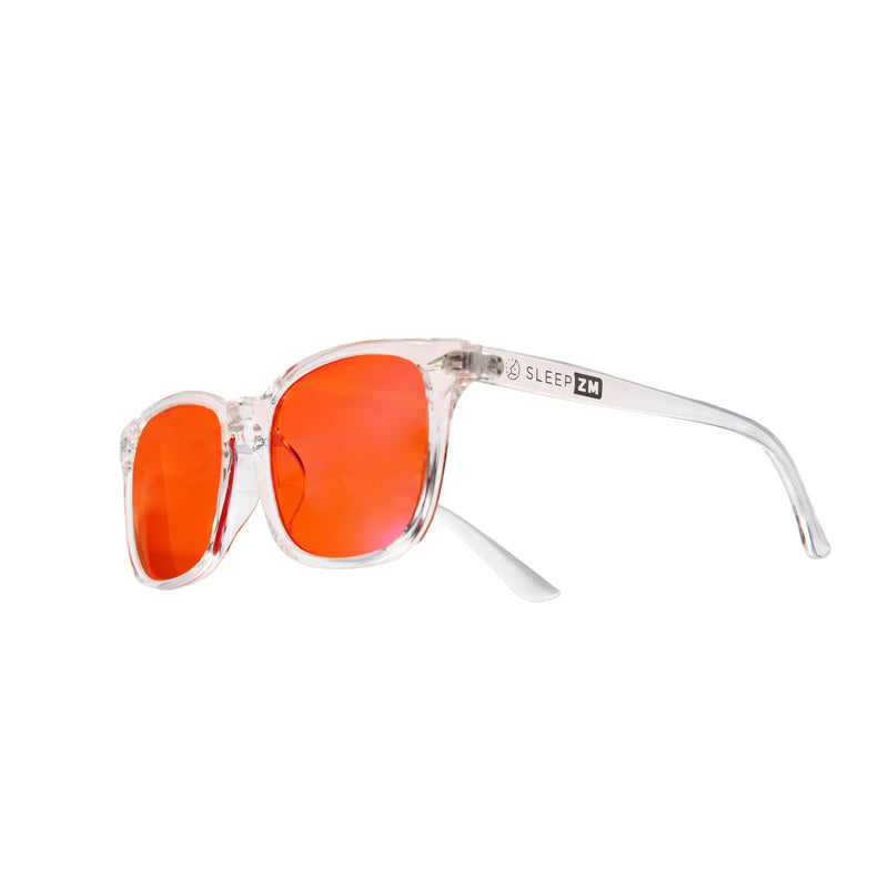 Crystal (clear frame) Night‑Time Wayfarer blue light blocking glasses