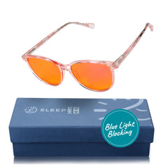 Night-time Wayfarer Blue Light Blocking Glasses - Pink Warrior
