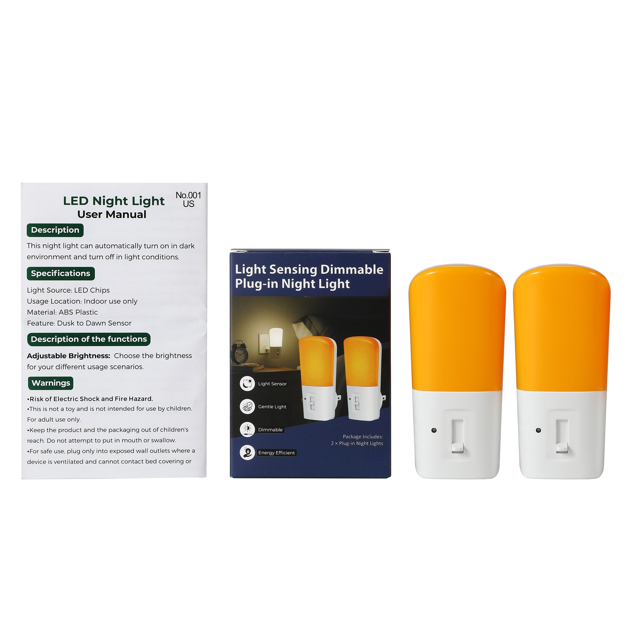 Amber Plugged-In Night Light