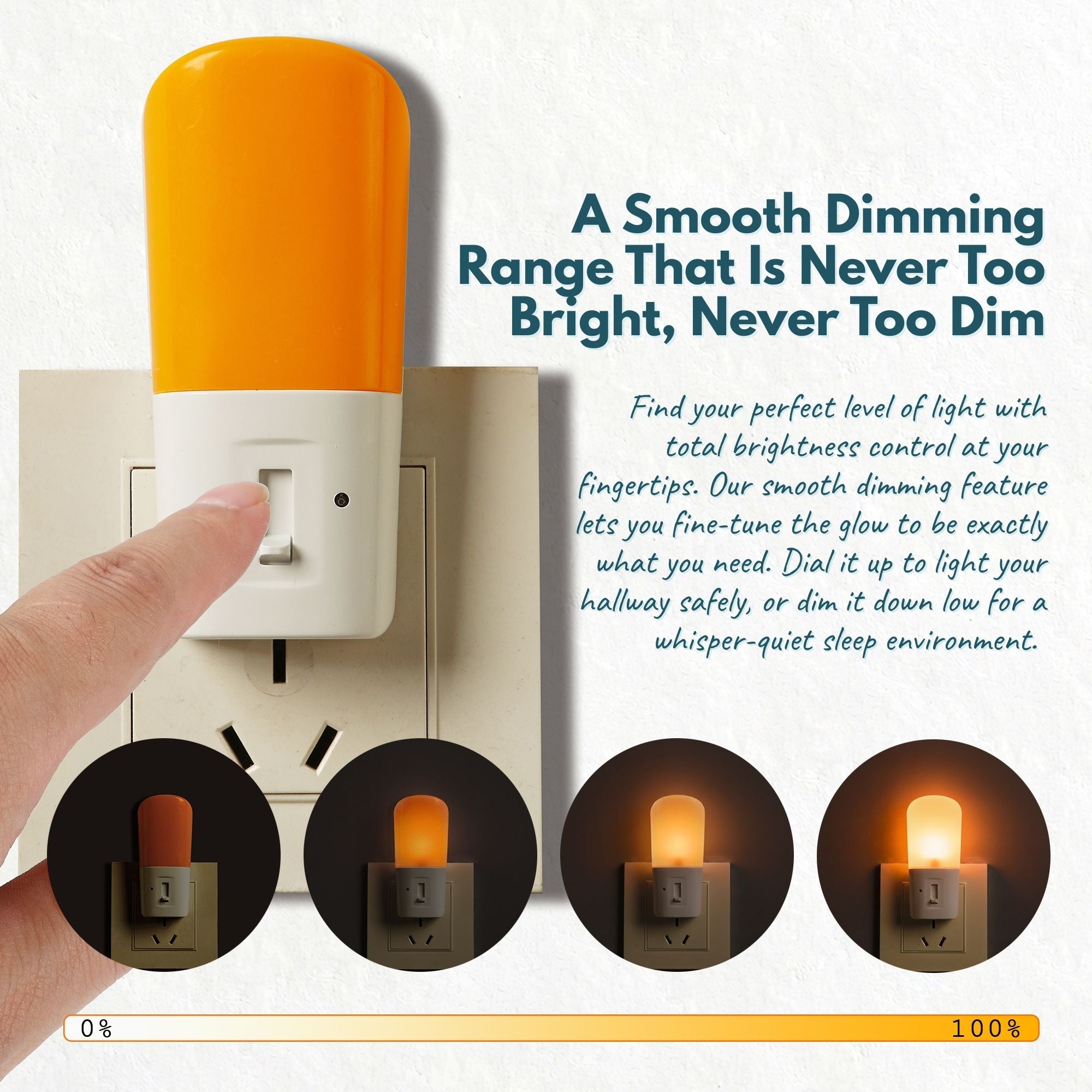 Amber Plugged-In Night Light