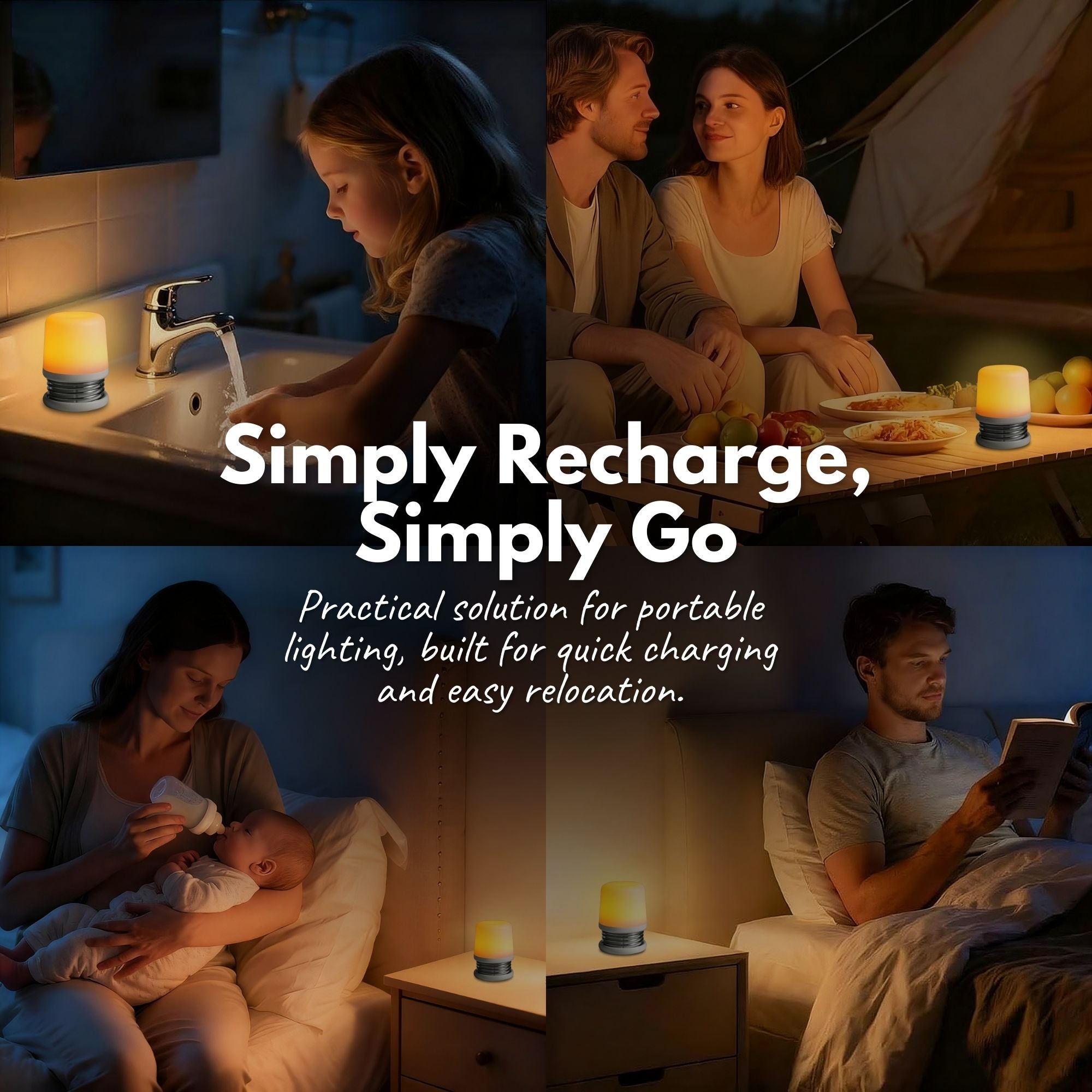 Amber Push Night Light