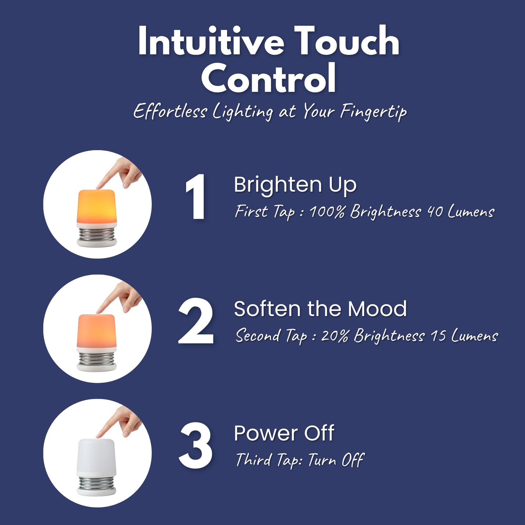 Amber Push Night Light