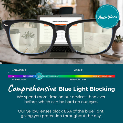 Blue-violet light lenses, Computer Glasses