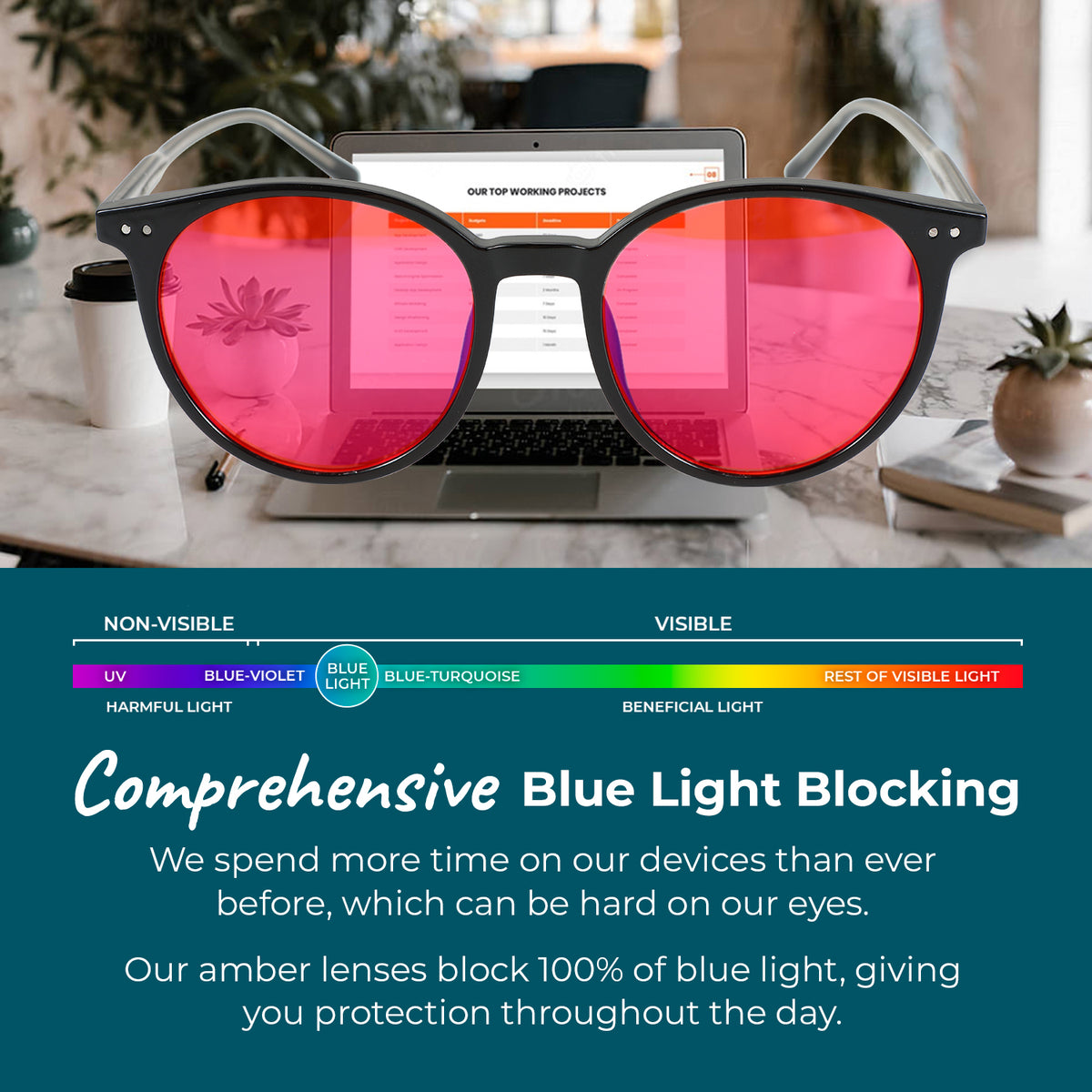 SleepAidMax Red Oracle Blue Light Glasses – Crystal