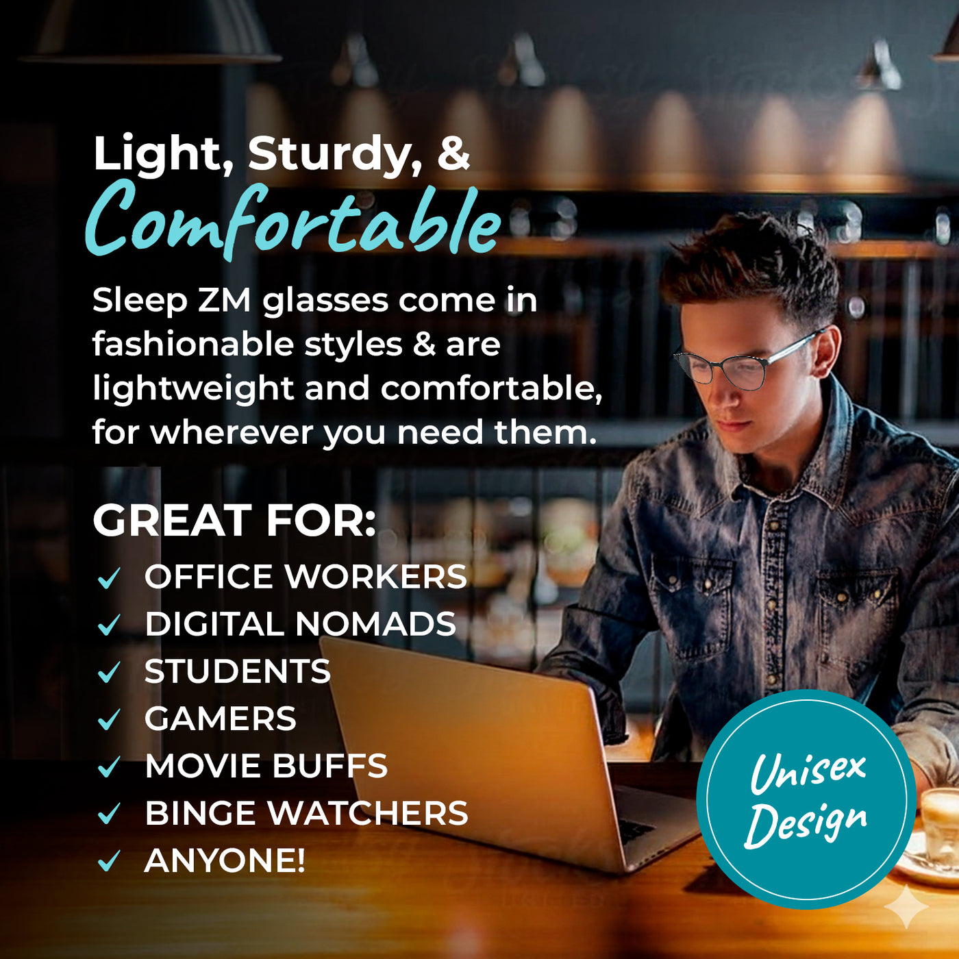 Day-Time Taylor Kids Blue Light Blocking Glasses - Black