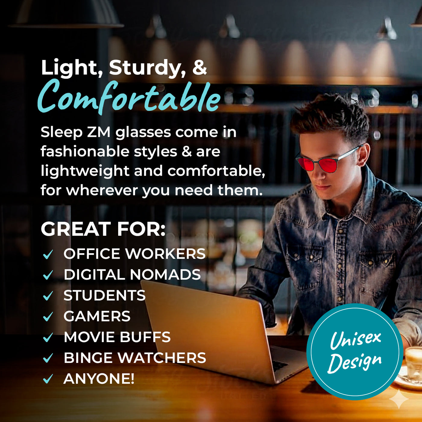 Night-TimeMax Taylor Kids Blue Light Blocking Glasses - Black