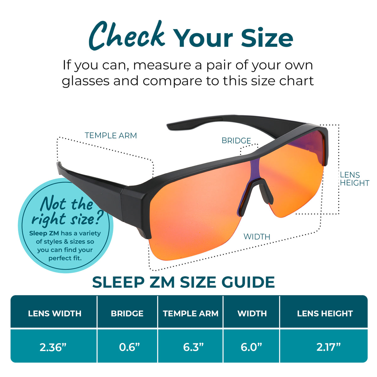 SleepAid Orange XXL Fit Over Blue Light Glasses – Black