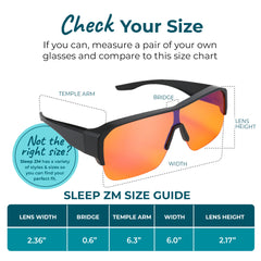 SleepAid Orange XXL Fit Over Blue Light Glasses – Black