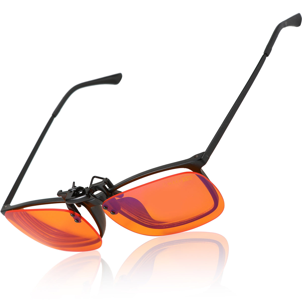 SleepAid Orange Flip-Up Clip-On Blue Light Glasses