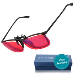 SleepAidMax Red Flip-Up Clip-On Blue Light Glasses