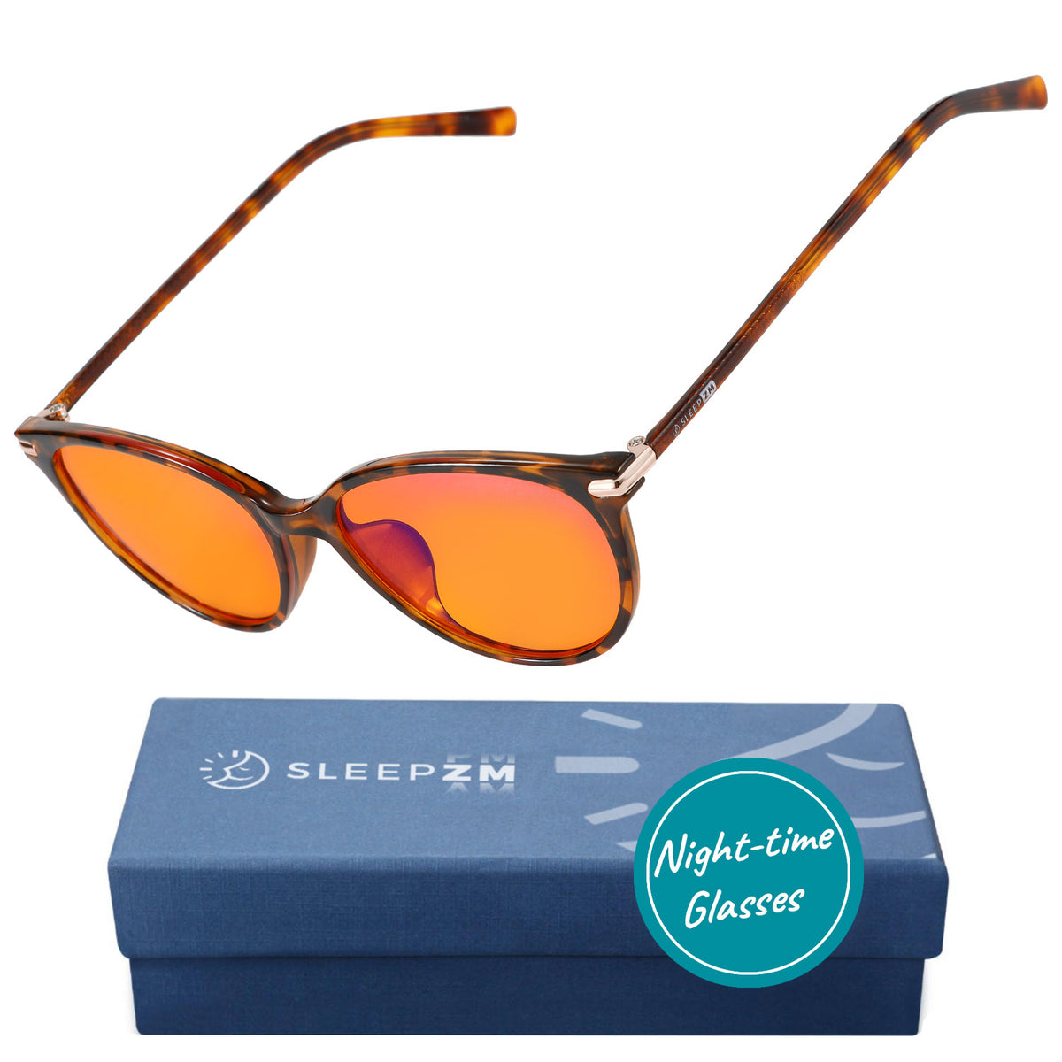 SleepAid Orange Jen Blue Light Glasses – Tortoise
