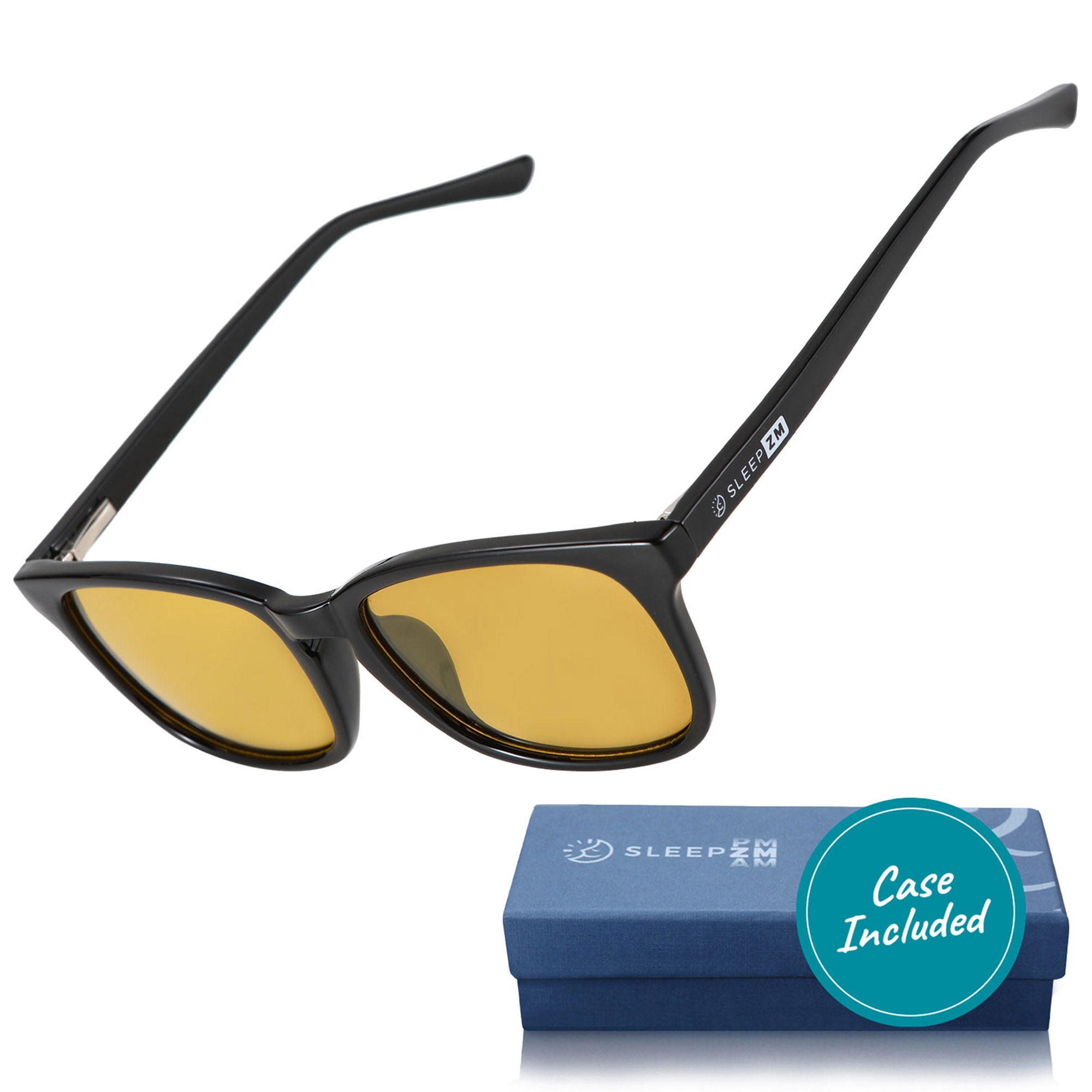 Night-time Driving Wayfarer Blue Light Blocking Glasses - Black