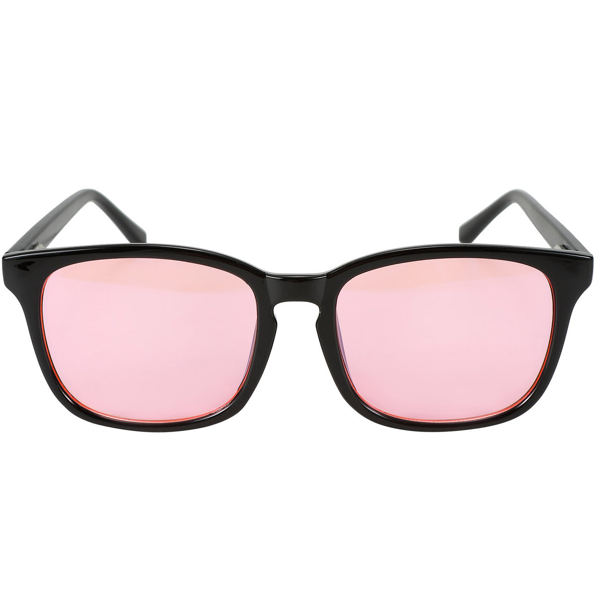 Night-time FL-41 Rose Blue Light Blocking Glasses - Black