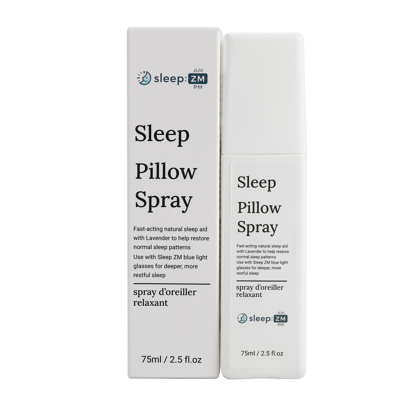 Sleep Pillow Spray packaging with text on a white background
