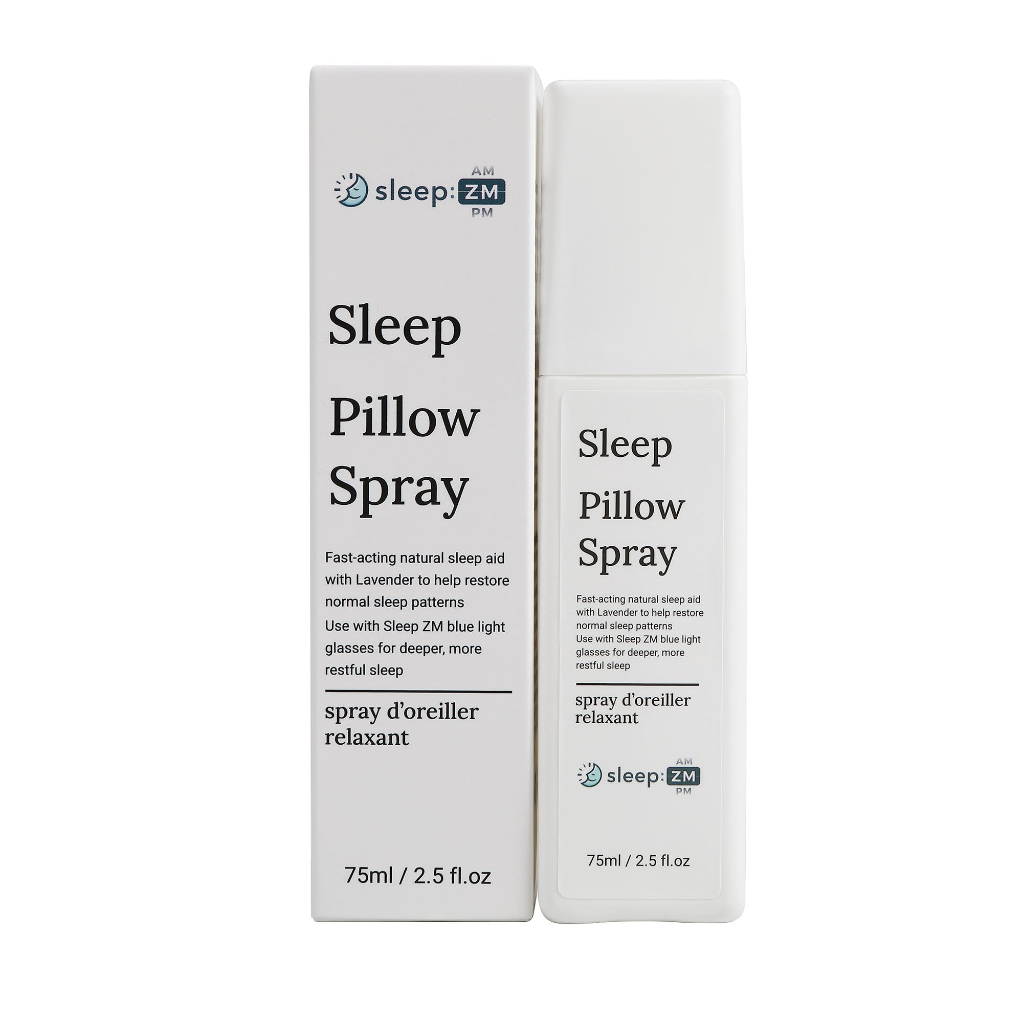 Sleep Pillow Spray packaging with text on a white background