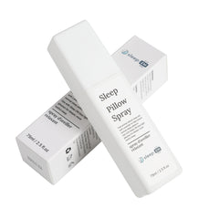 Sleep pillow spray bottle with packaging on a white background