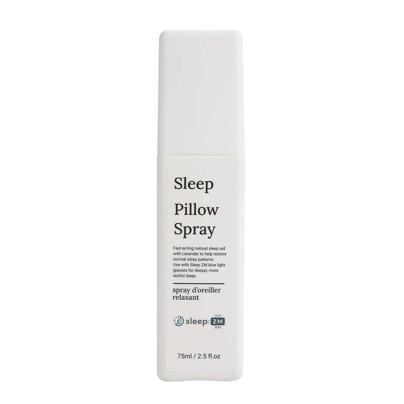 Sleep pillow spray bottle on a white background
