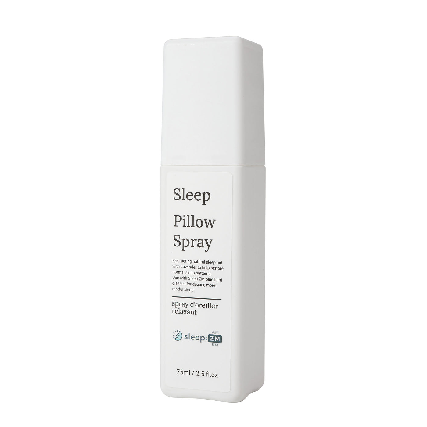 Sleep pillow spray container on a white background