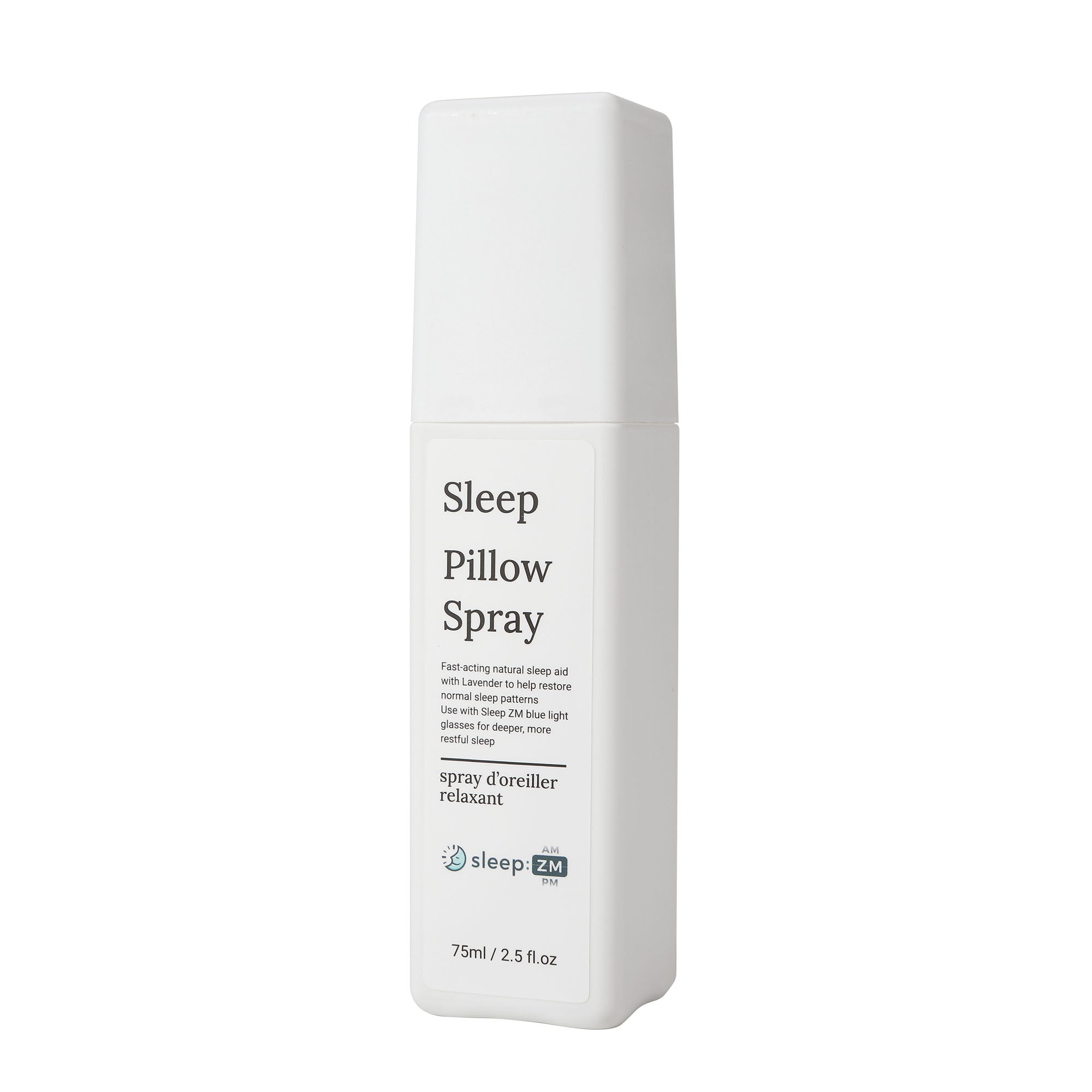 Sleep pillow spray container on a white background