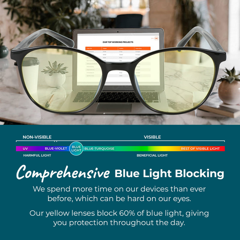 DaytimeMax Taylor Kids Blue Light Blocking Glasses - Black