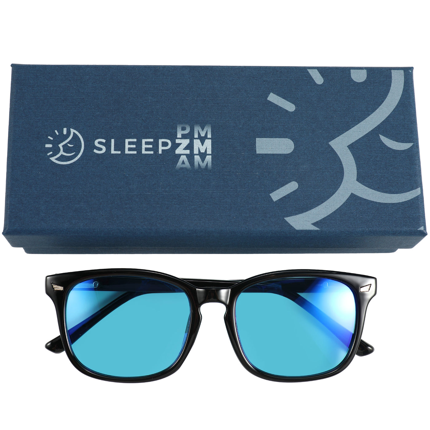 FlickerAid Black Wayfarer - Blue